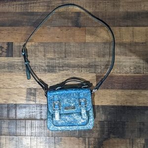 Kate Spade Mint Glitter Scout Green Patent Leather Cross Body Bag